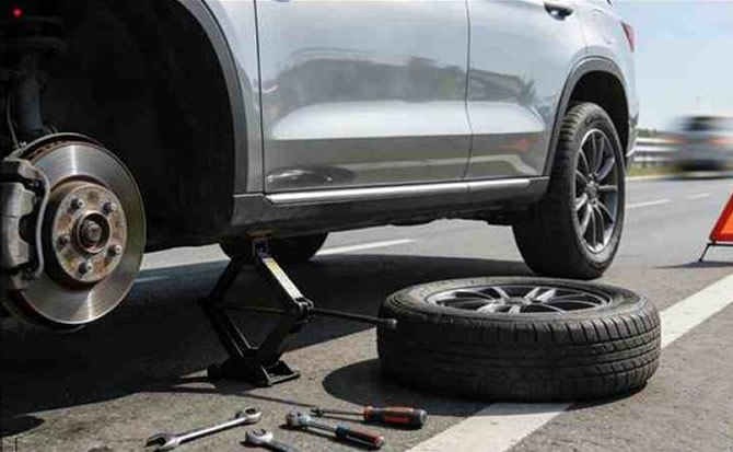 黄平汽车流动补胎案例